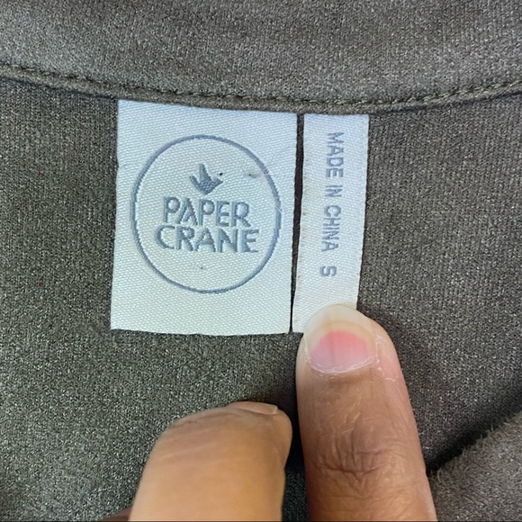 GUC Paper Crane Front Lace Up Faux Suede Dress - Picture 6 of 14